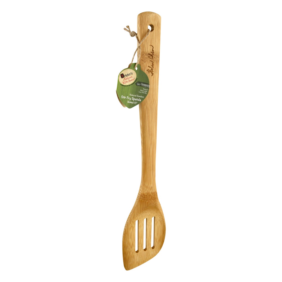 slide 7 of 10, Helen's Asian Kitchen Natural Bamboo Slotted 13 Inch Stir Fry Spatula, 1 ea, 1 ct