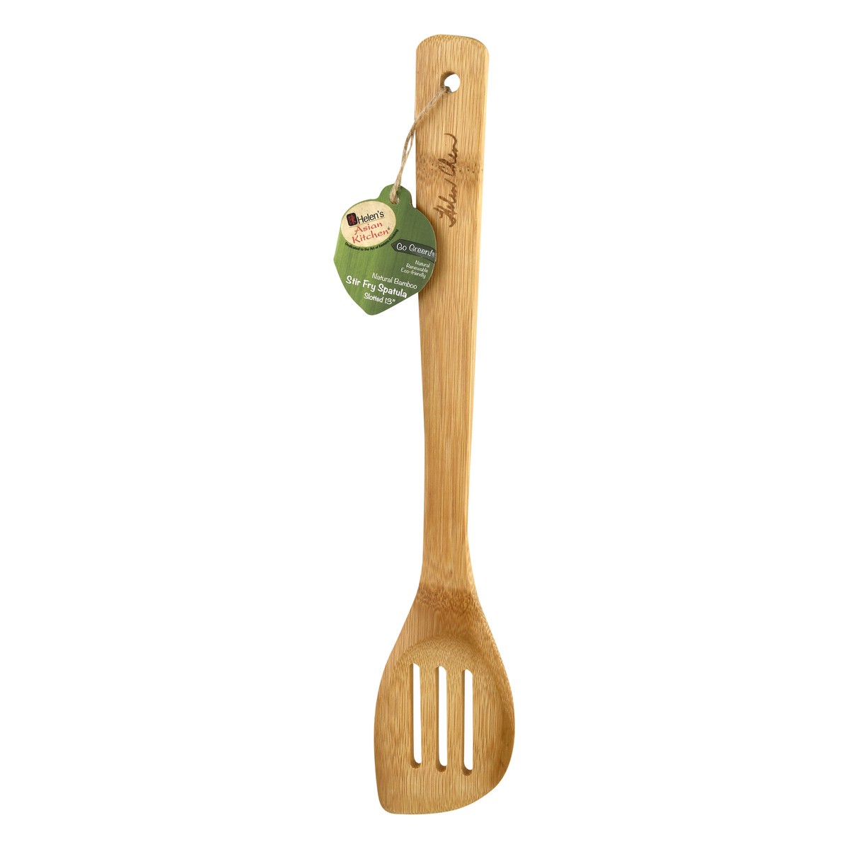 slide 4 of 10, Helen's Asian Kitchen Natural Bamboo Slotted 13 Inch Stir Fry Spatula, 1 ea, 1 ct