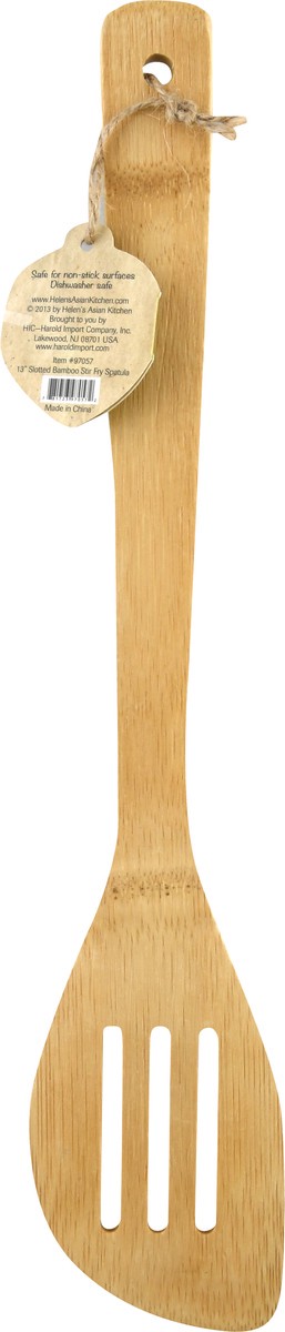 slide 6 of 10, Helen's Asian Kitchen Natural Bamboo Slotted 13 Inch Stir Fry Spatula, 1 ea, 1 ct