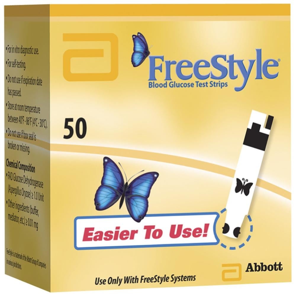 slide 1 of 1, FreeStyle Blood Glucose Test Strips, 50 ct