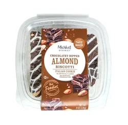 Market District Chocolate Dipped Biscotti - 8 oz