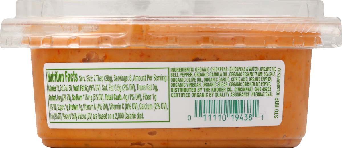 slide 4 of 7, Simple Truth Organic Roasted Red Pepper Hummus 8 oz, 8 oz