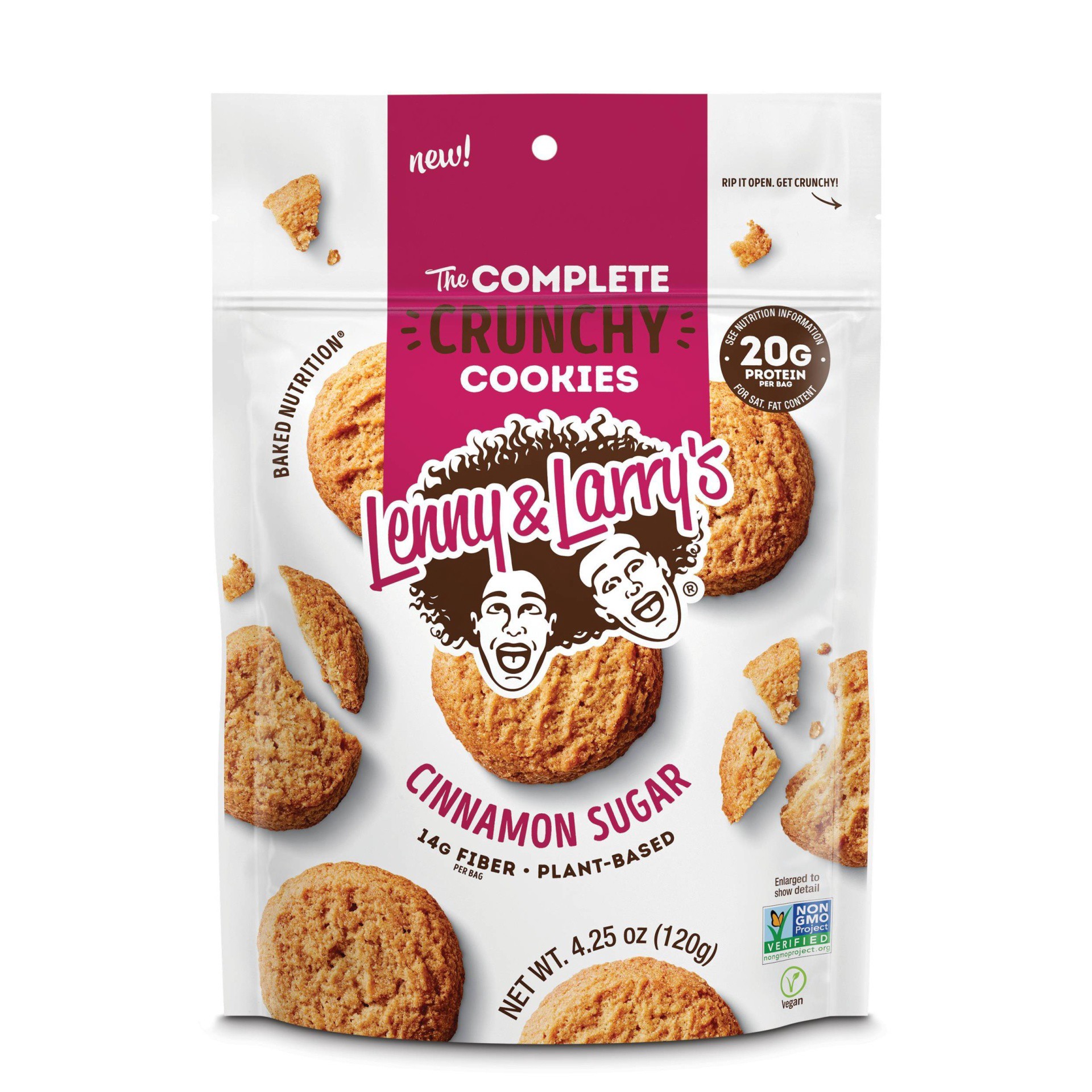 slide 1 of 8, Lenny & Larry's Complete Crunchy Cookies - Cinnamon Sugar, 4.25 oz