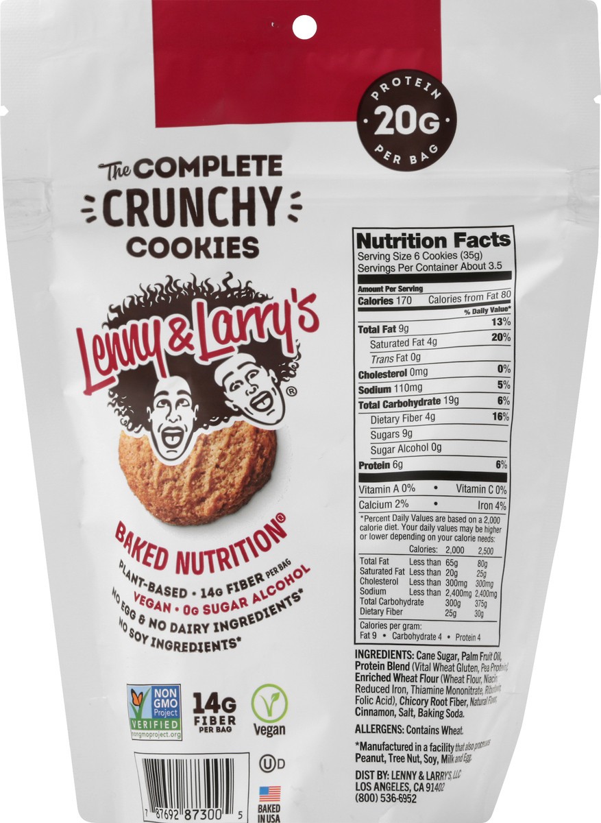 slide 8 of 8, Lenny & Larry's Complete Crunchy Cookies - Cinnamon Sugar, 4.25 oz