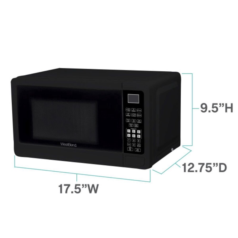 slide 2 of 4, West Bend Microwave Oven - Black, 1 ct
