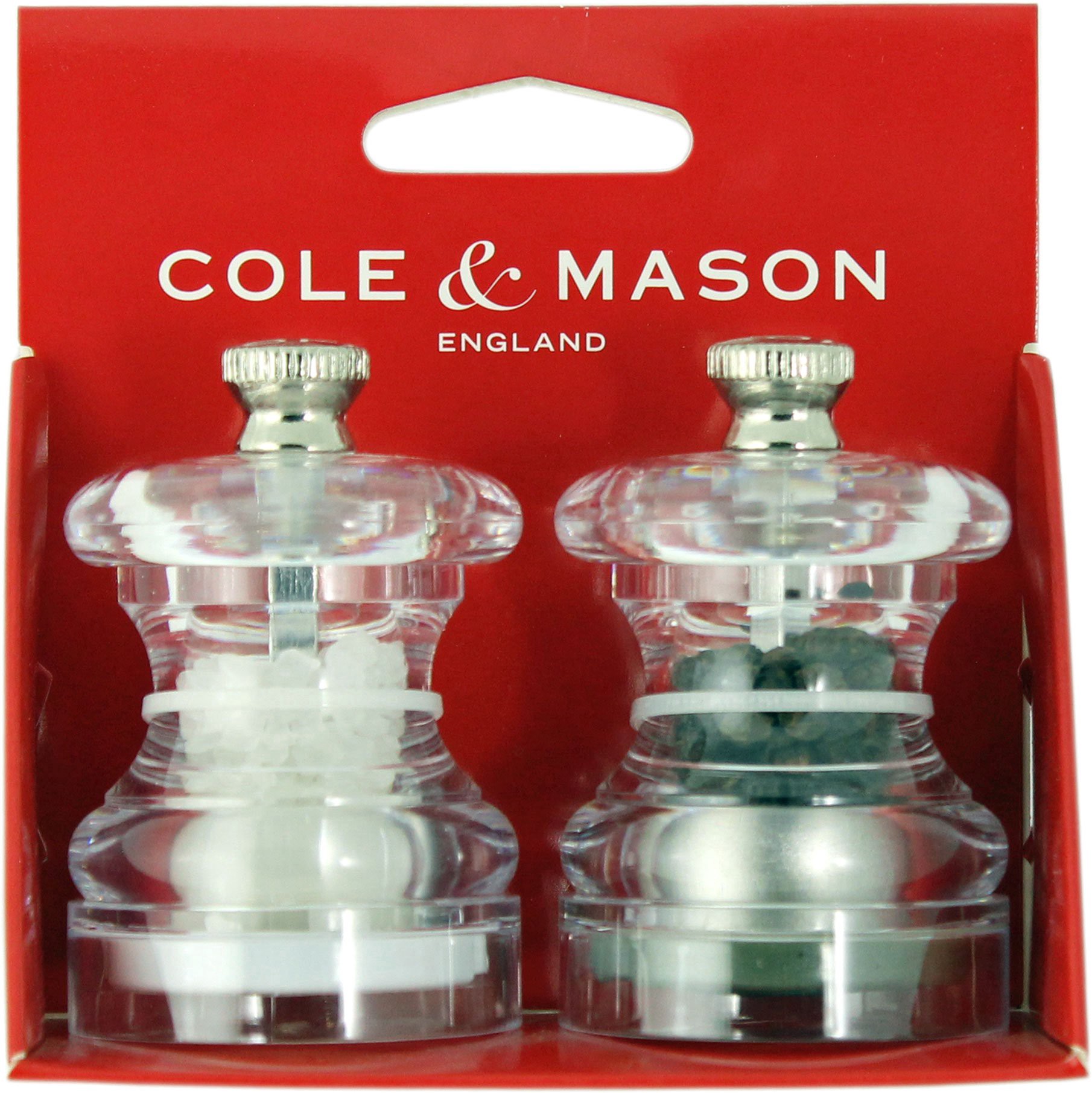 slide 1 of 1, Cole & Mason Button Salt and Pepper Mill Gift Set, 2 ct