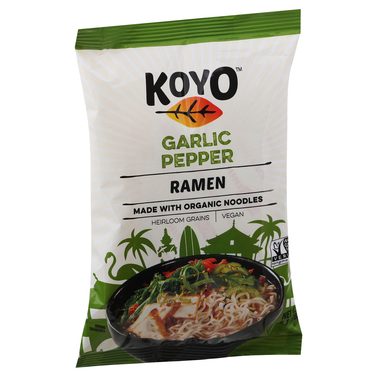 slide 3 of 9, Koyo Ramen Garlic Pepper Noodles 2.1 oz, 2.1 oz