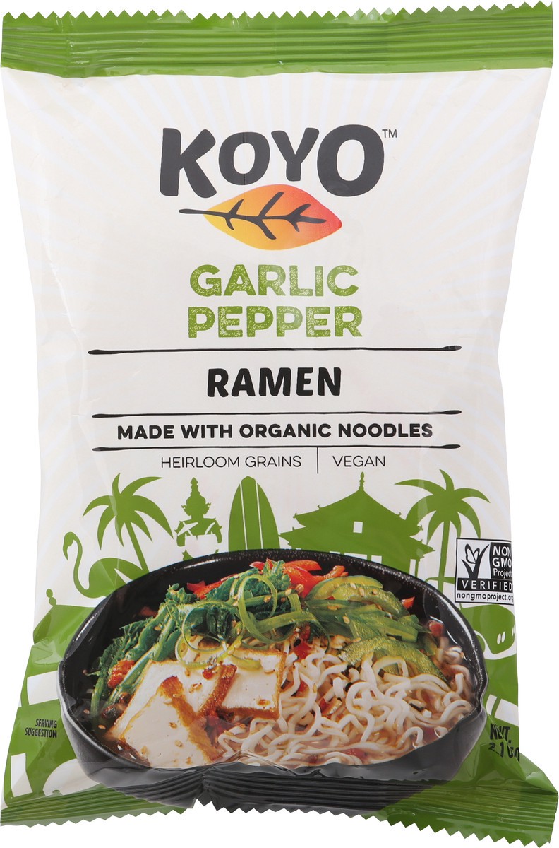 slide 6 of 9, Koyo Ramen Garlic Pepper Noodles 2.1 oz, 2.1 oz