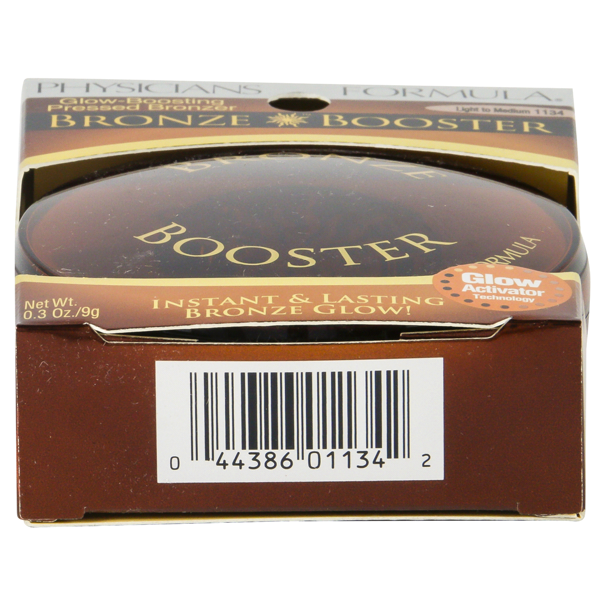 slide 2 of 6, Physicians Formula Bronze Booster Glow-Boosting Pressed Bronzer, Light to Medium,, 0.3 oz