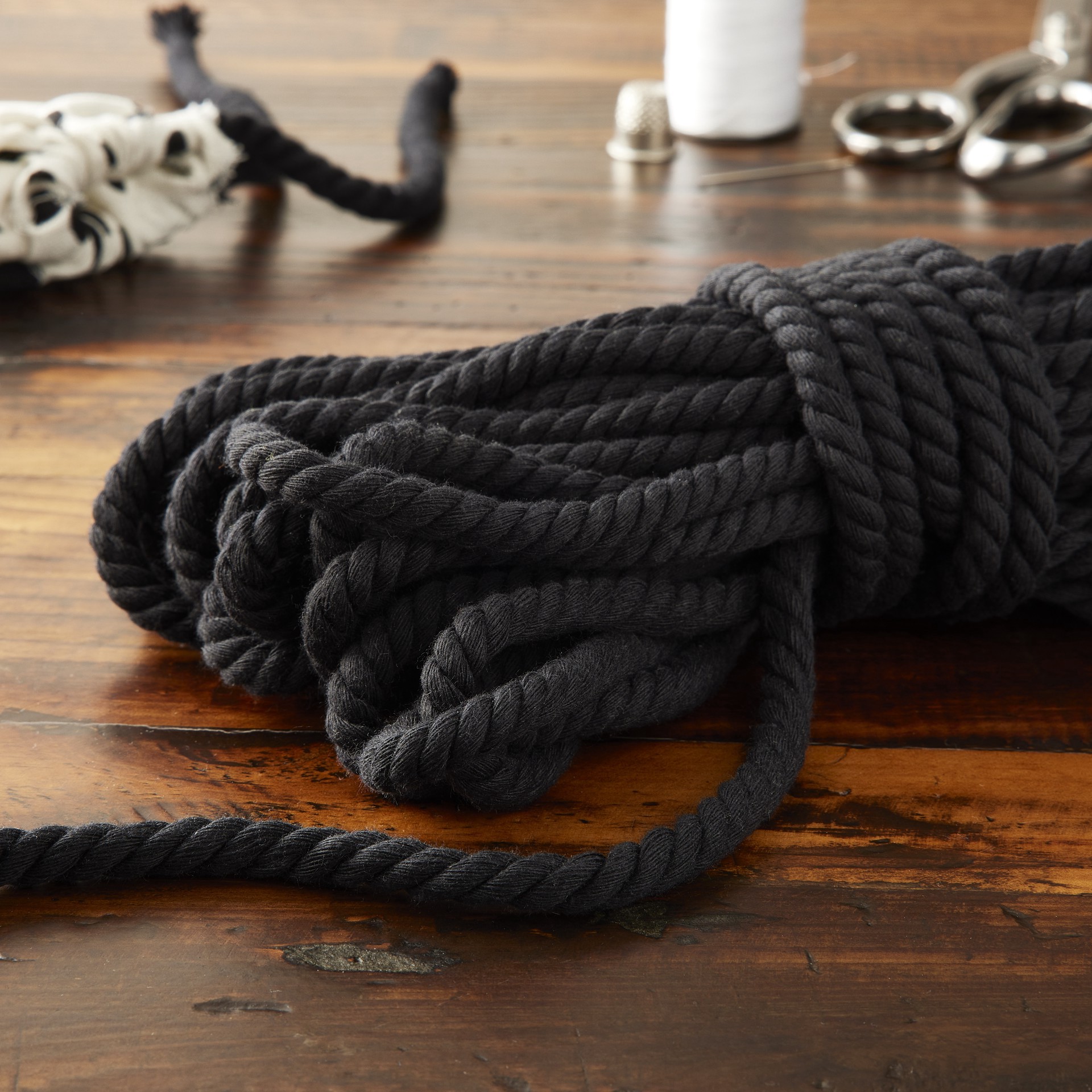 slide 3 of 3, Macrame Cotton Cord By Loops & Threads, 50ft., 50 ft