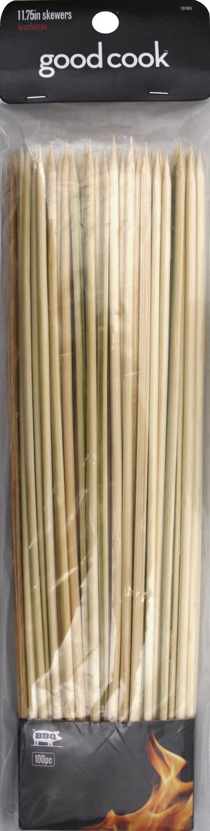 slide 3 of 3, Good Cook Natural Bamboo Skewers, 100 ct; 12 in