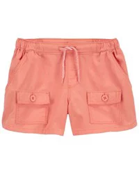 Oshkosh Kid Woven Cargo Drawstring Shorts Orange 14