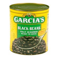 slide 1 of 1, Garcia's Black Beans, 128 oz