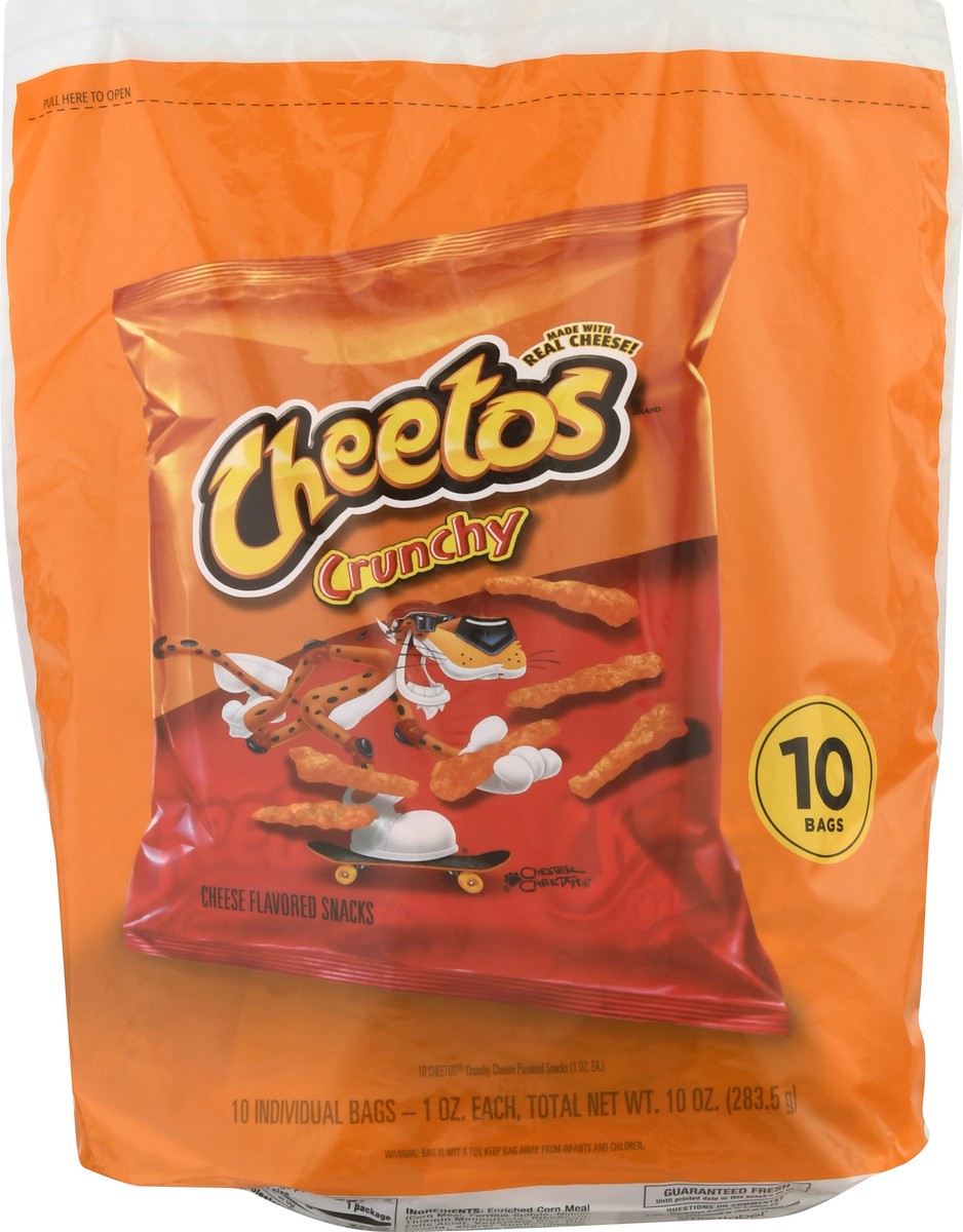 slide 4 of 6, Cheetos Crunchy Cheese Flavored Snacks 1 Oz 10 Count, 10 oz