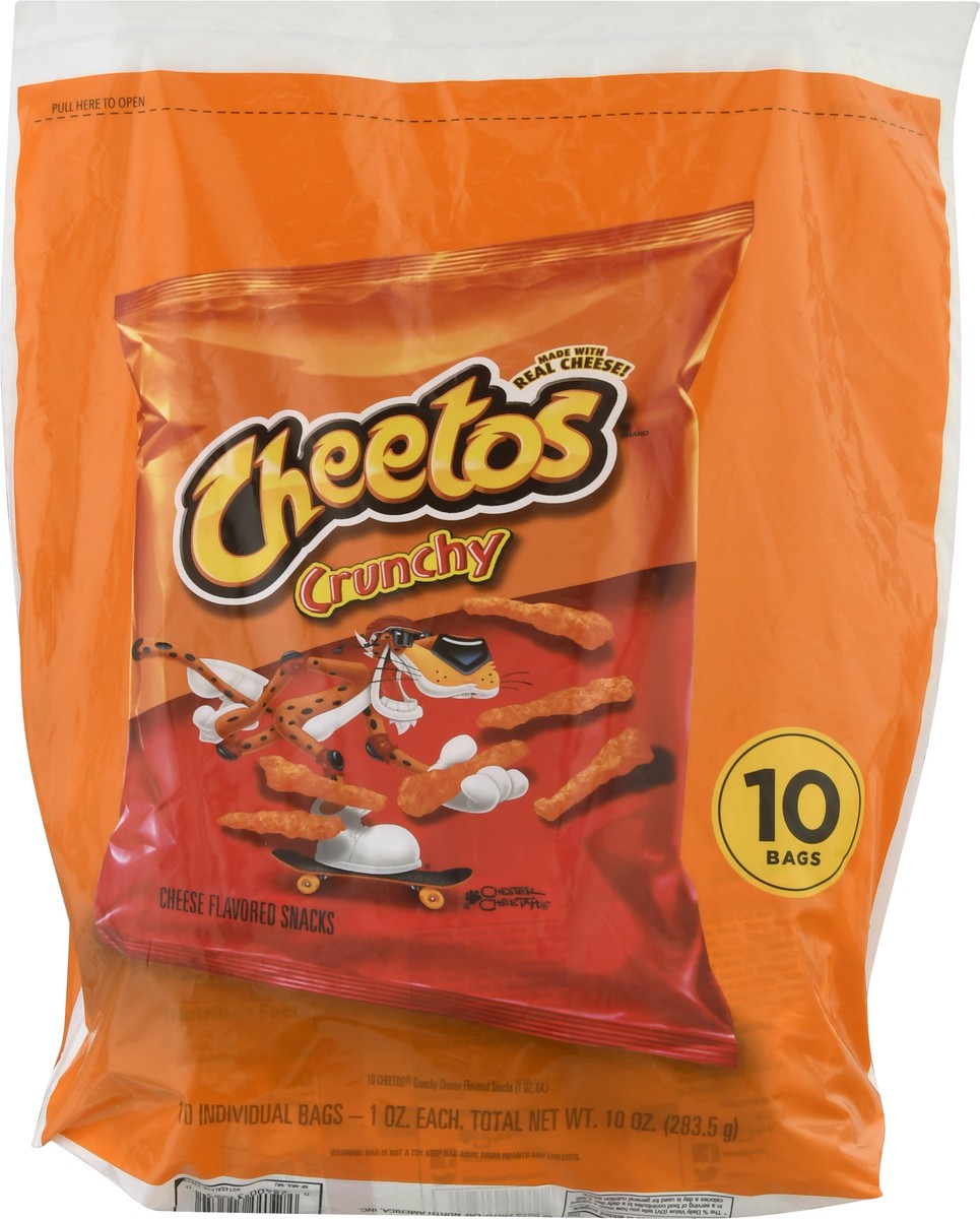 slide 5 of 6, Cheetos Crunchy Cheese Flavored Snacks 1 Oz 10 Count, 10 oz