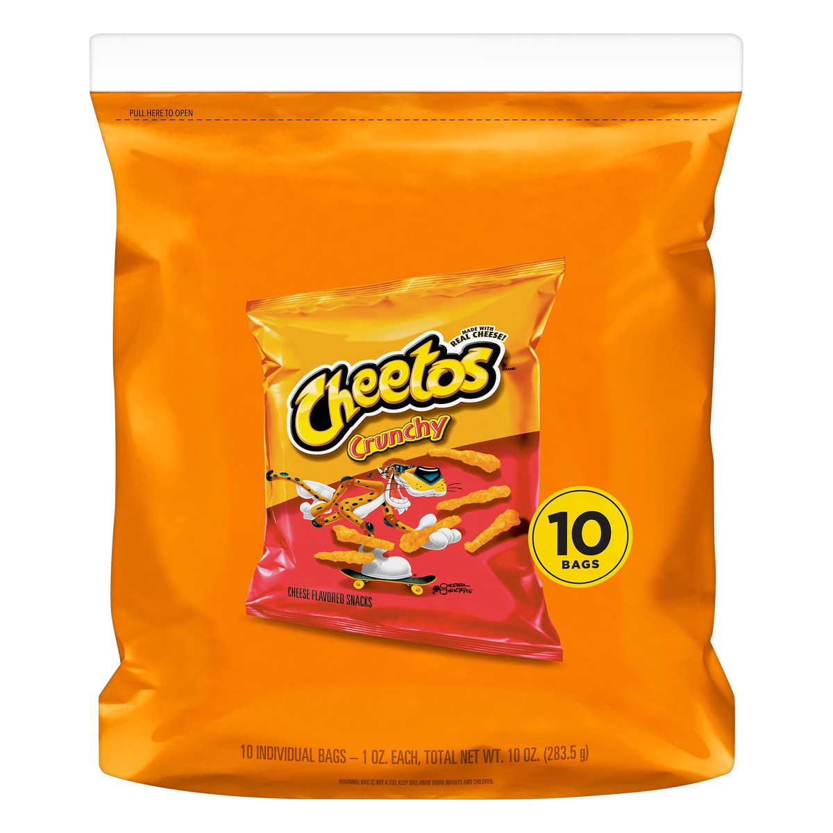 slide 1 of 6, Cheetos Crunchy Cheese Flavored Snacks 1 Oz 10 Count, 10 oz