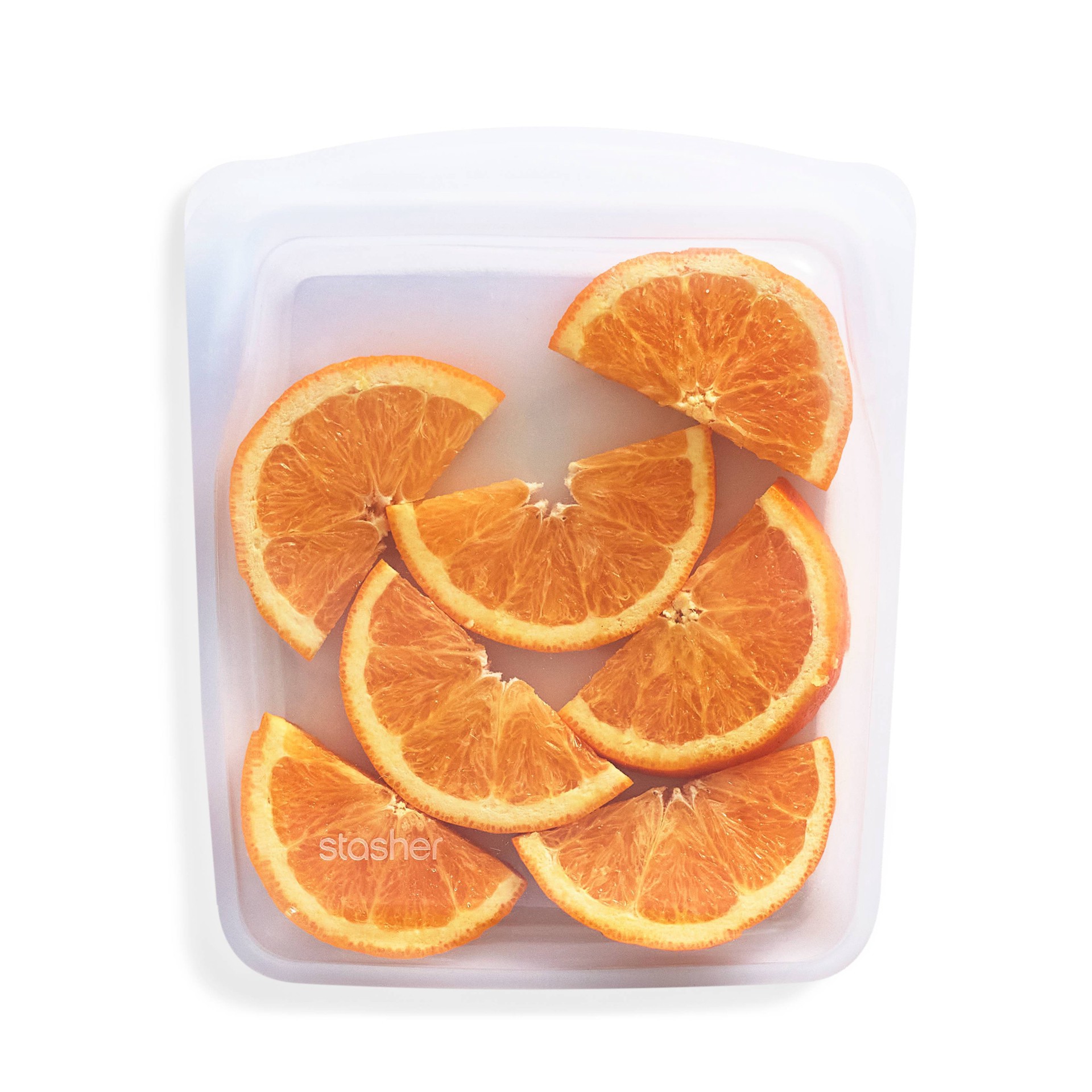 slide 1 of 17, Stasher Reusable Food Storage Quart Bag - Clear, 1 ct