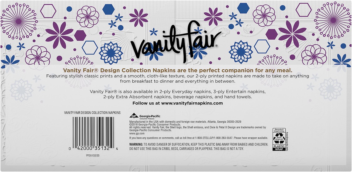slide 3 of 4, Vanity Fair Everday Print Napkins, 160 ct