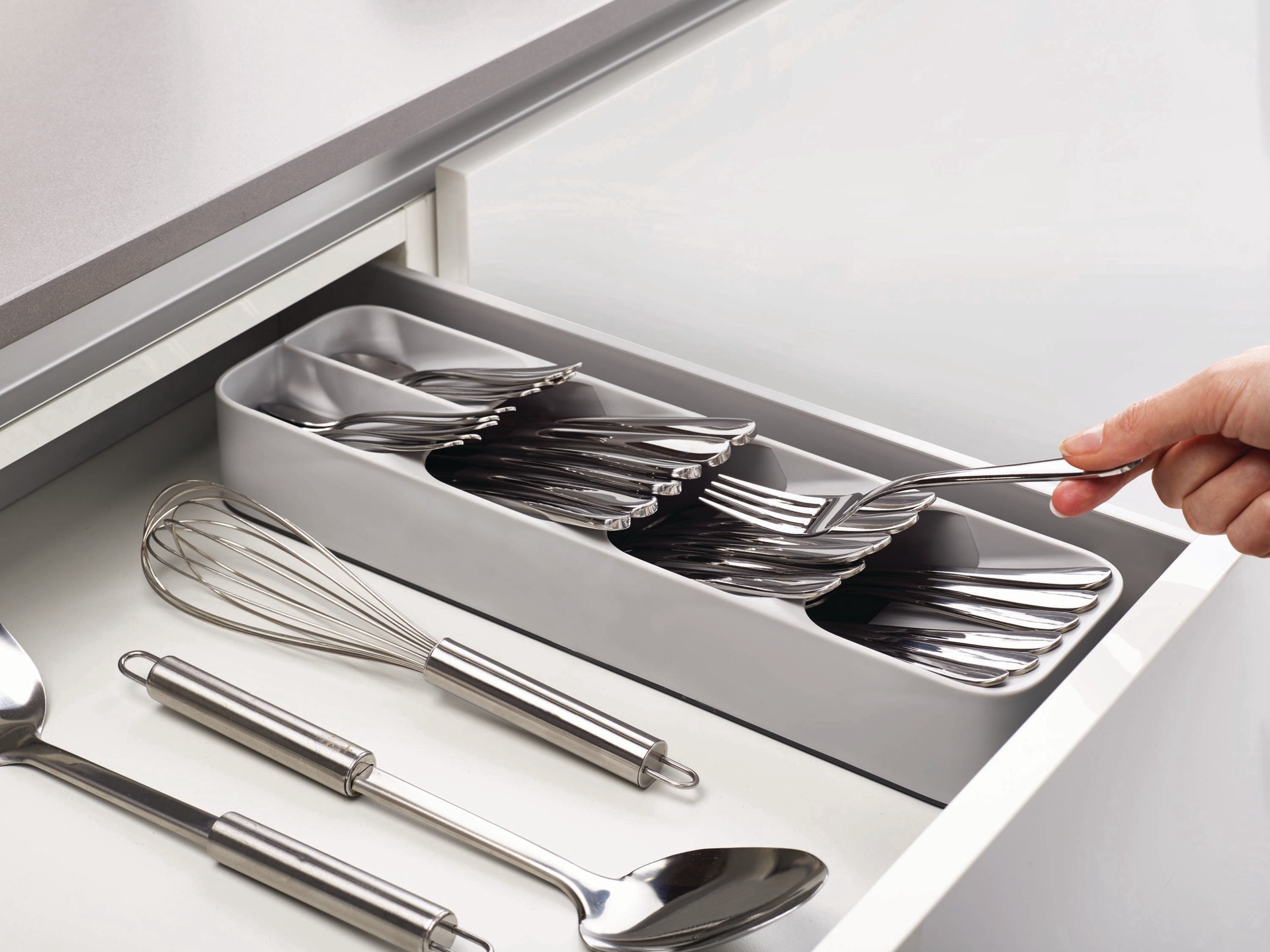 slide 3 of 3, Joseph Joseph DrawerStore Compact Cutlery Organizer, 1 ct