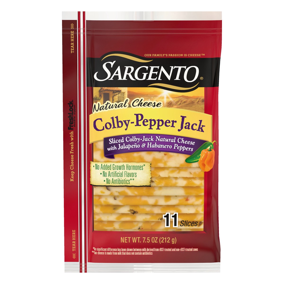 slide 1 of 2, Sargento Colby Pepper Jack Cheese Slices, 11 ct