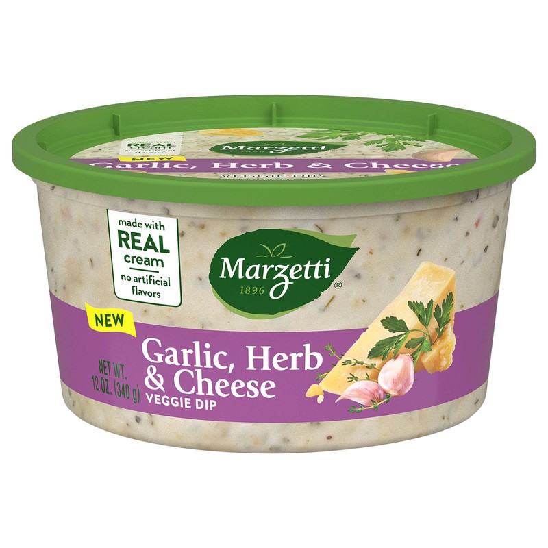 slide 1 of 1, Marzetti Garlic, Herb & Cheese Veggie Dip - 12 oz, 12 oz