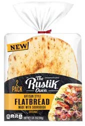 The Rustik Oven Artisan Style Original Plain Flatbread, 2 count, 9.5 oz