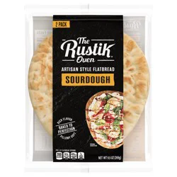 The Rustik Oven Artisan Style Original Flatbread, 2 count, Plain Flatbread, 9.5 oz Bag