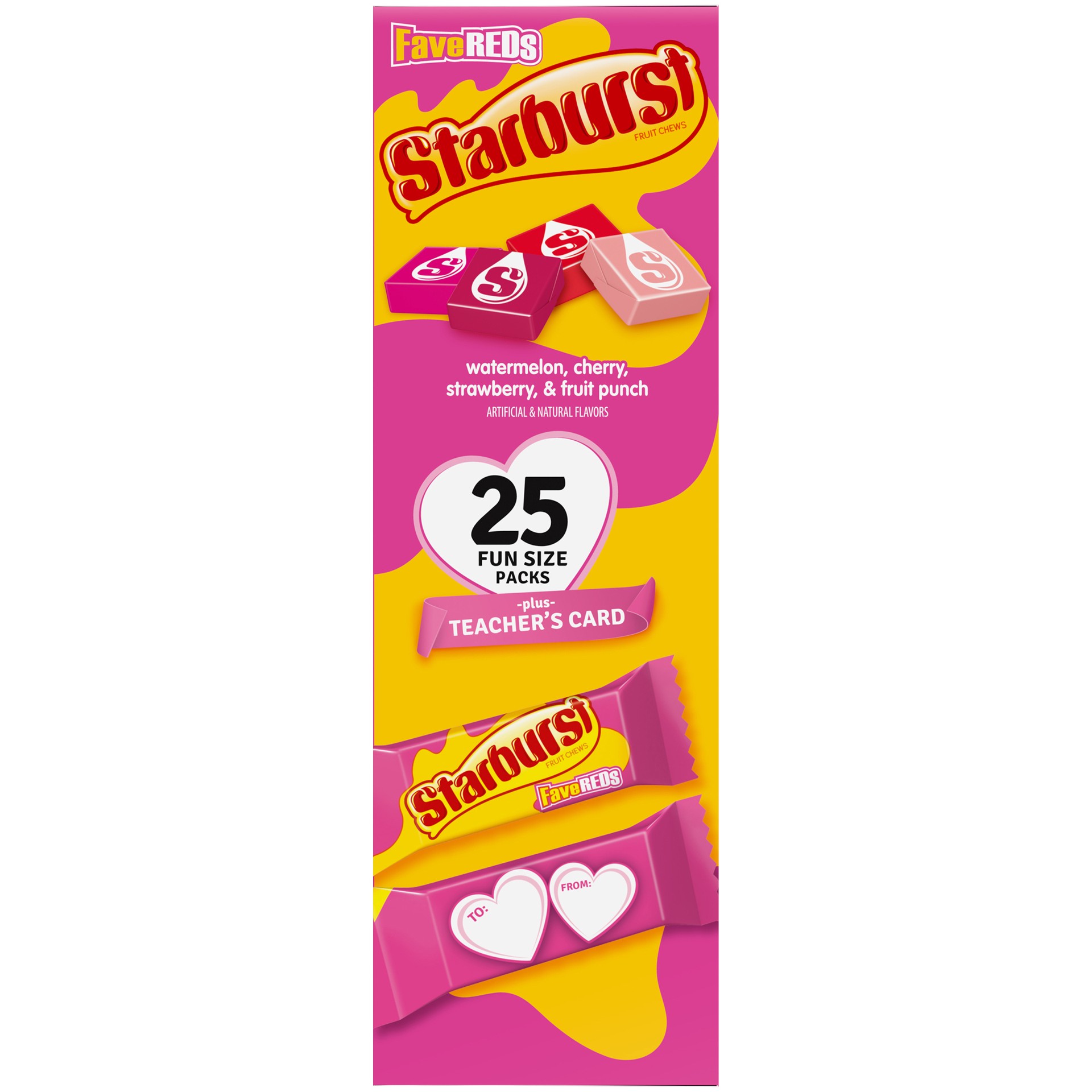 slide 2 of 5, STARBURST FaveReds Valentine Class Exchange Kit, Valentines Candy, 8.8 oz, 27 Pieces, 8.8 oz