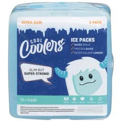 Fit + Fresh Cool Coolers Ultra Slim Ice Packs - 4 Pack