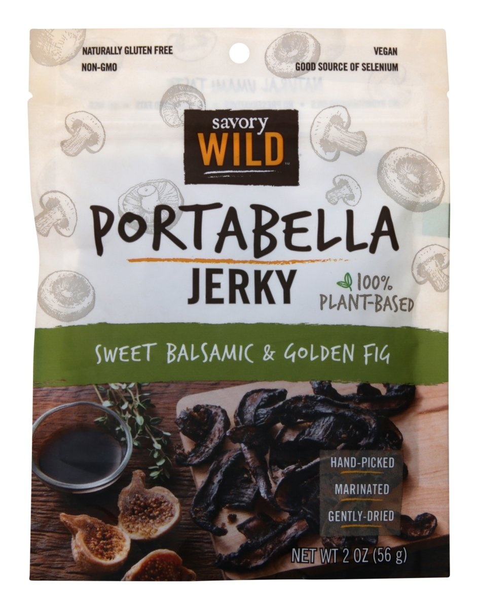 slide 1 of 1, Savory Wild Portabella Balsamic Fig Jerky, 2 oz