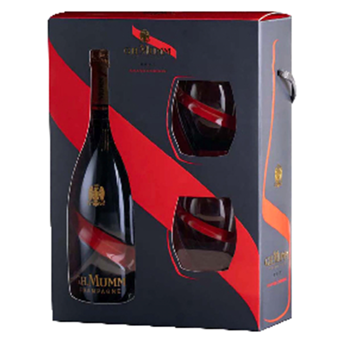 slide 1 of 1, G.H. Mumm Grand Cordon 2 Flute Gift, 25.4 oz