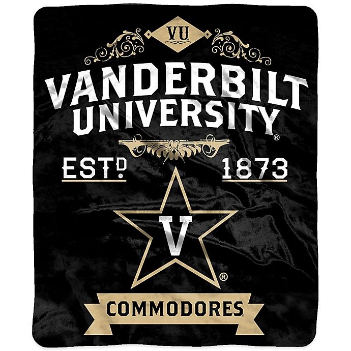 slide 1 of 1, NCAA Vanderbilt University Raschel Throw Blanket, 1 ct