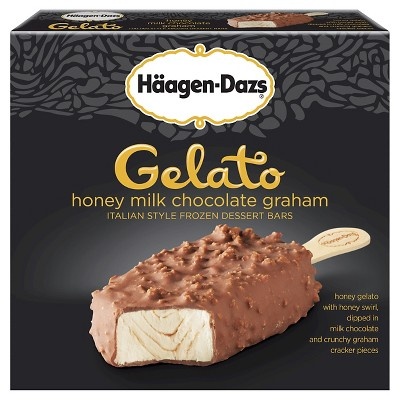 slide 1 of 1, Häagen-Dazs Honey Milk Chocolate Gelato Bars, 3 ct