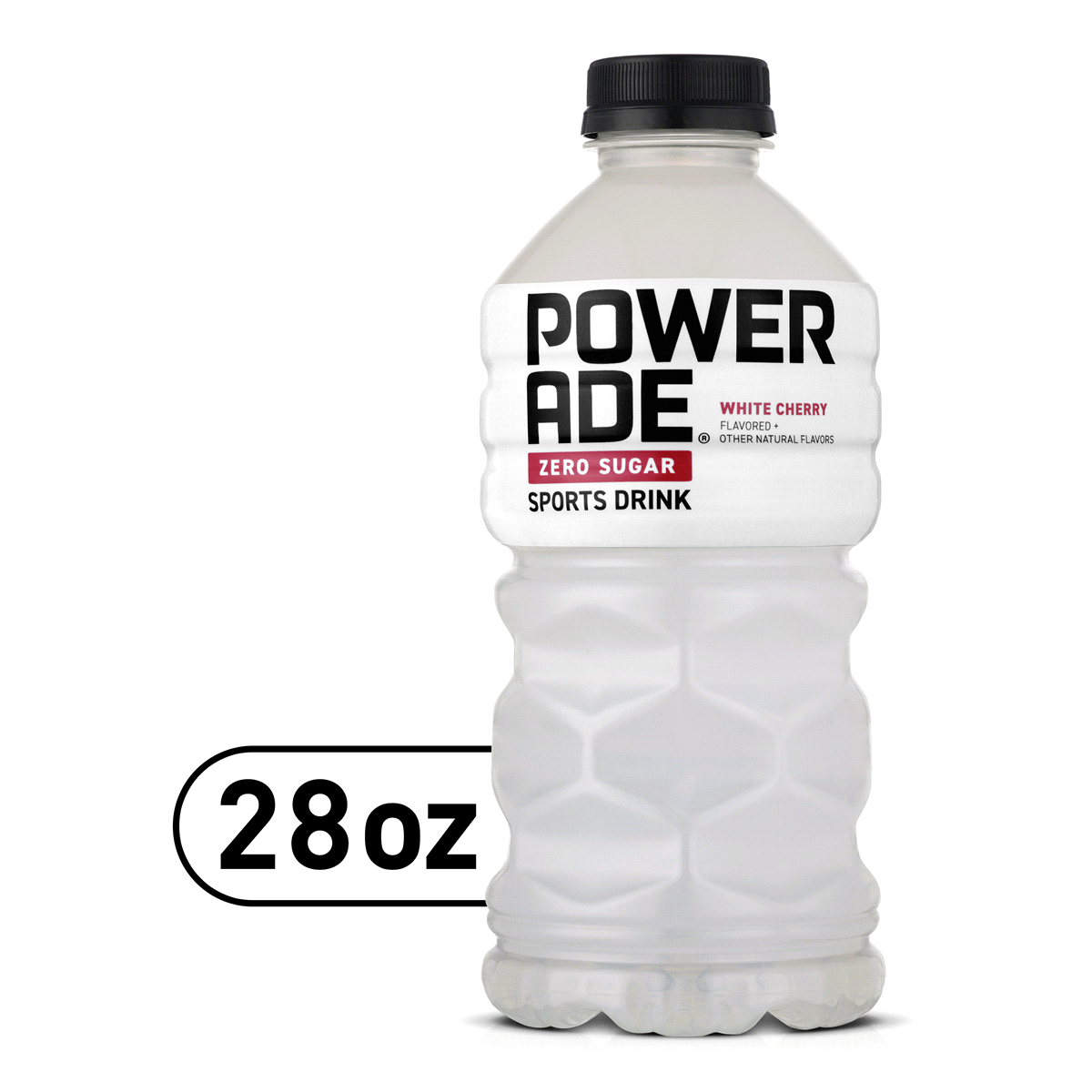 slide 1 of 1, POWERADE ZERO White Cherry Sports Drink, 28 fl oz, 28 fl oz