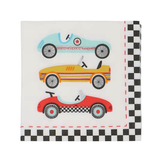 slide 1 of 3, Race Cars Beverage Napkins, 20ct. By Celebrate It, 20 ct