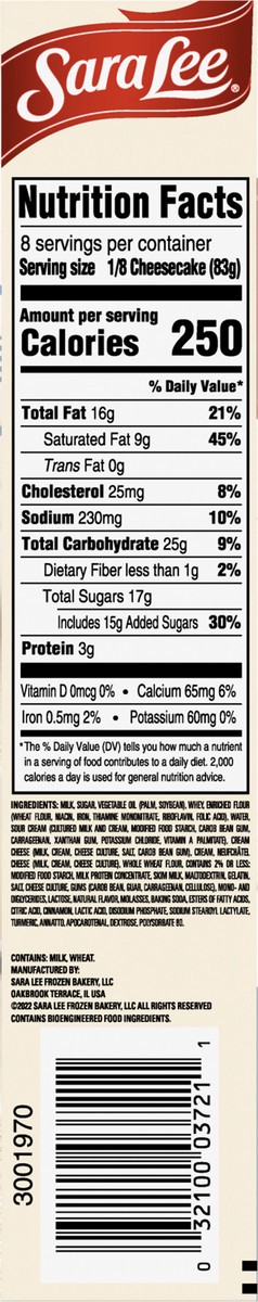 slide 10 of 13, Sara Lee French Style Cheesecake 7" Classic 23.5oz, 23.5 oz