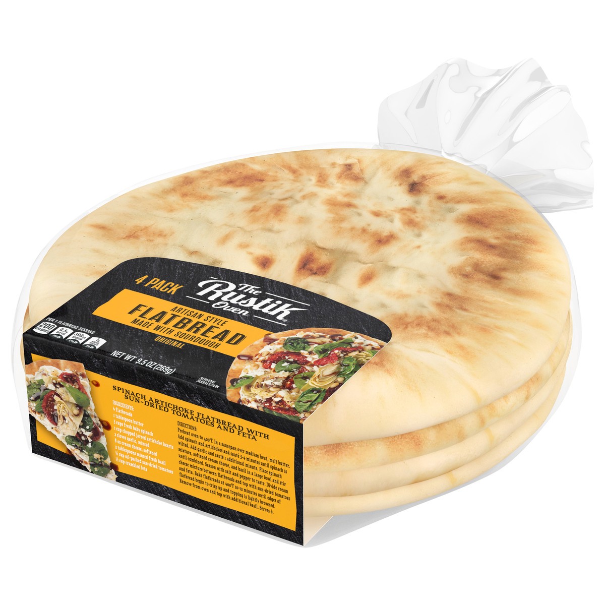 slide 12 of 13, The Rustik Oven Artisan Style Original Flatbread 4 ea, 4 ct