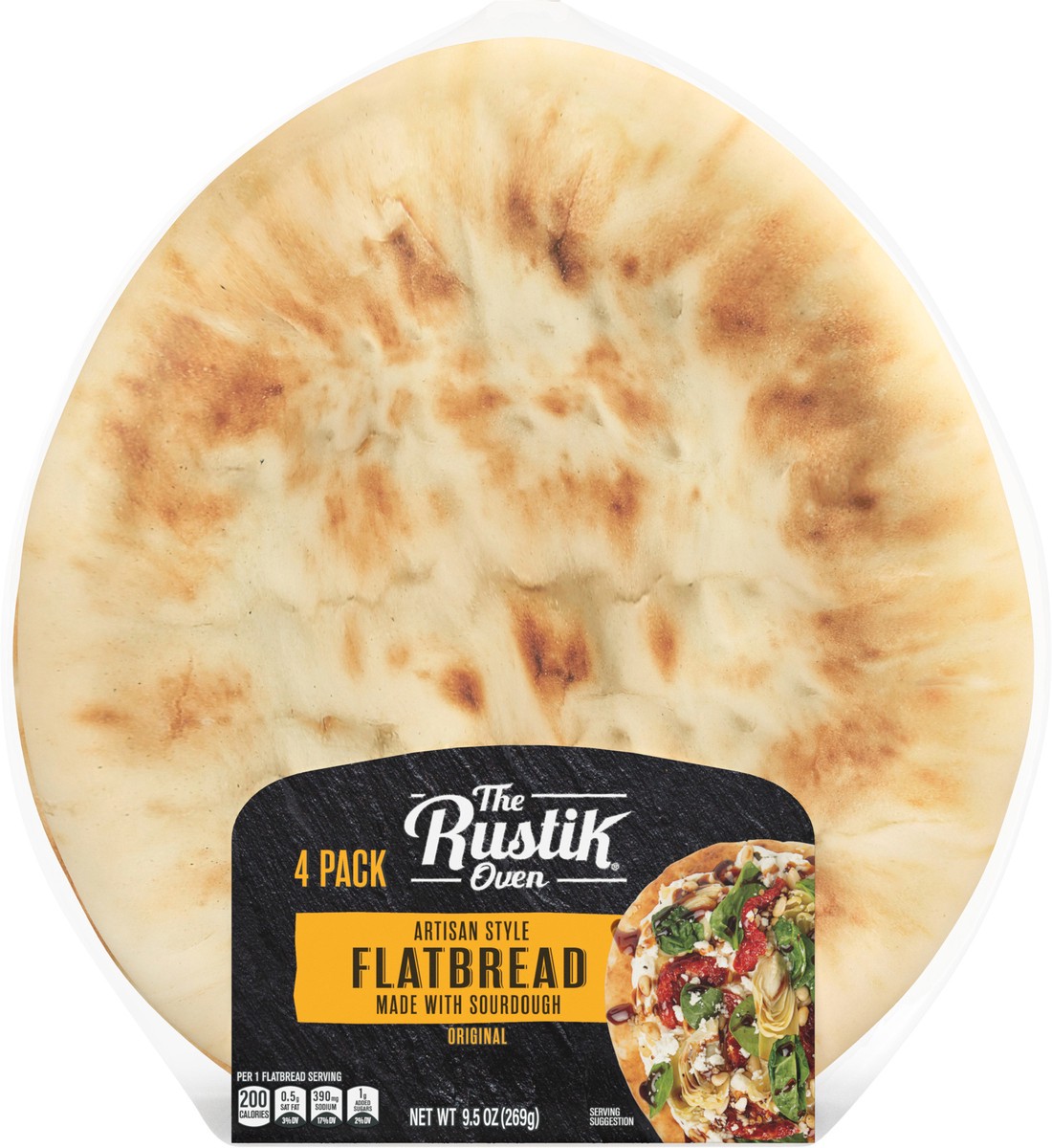 slide 6 of 13, The Rustik Oven Artisan Style Original Flatbread 4 ea, 4 ct