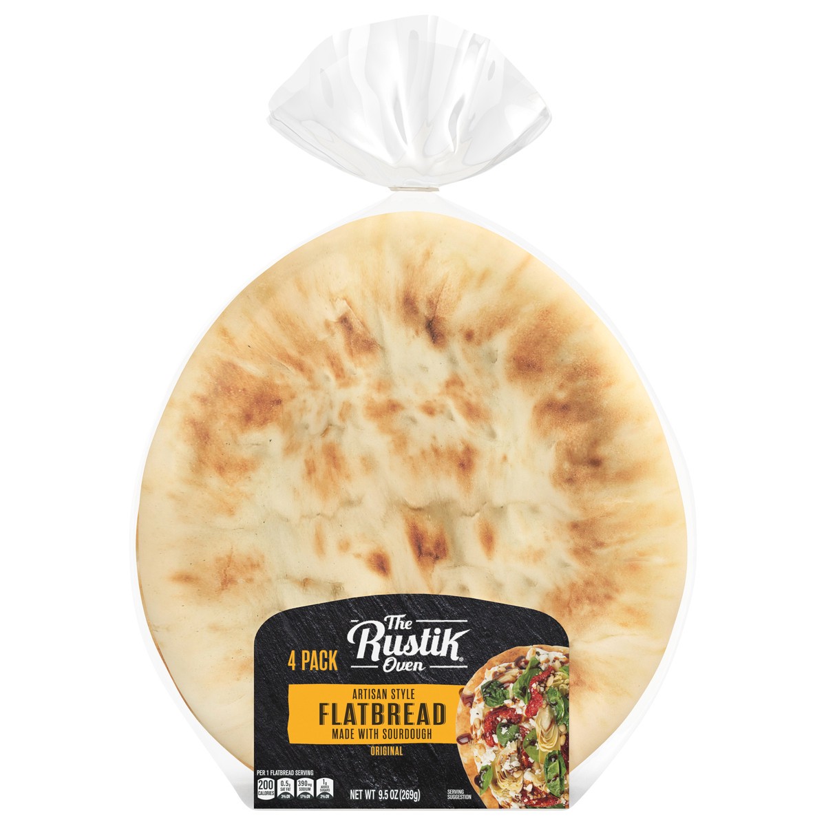 slide 13 of 13, The Rustik Oven Artisan Style Original Flatbread 4 ea, 4 ct