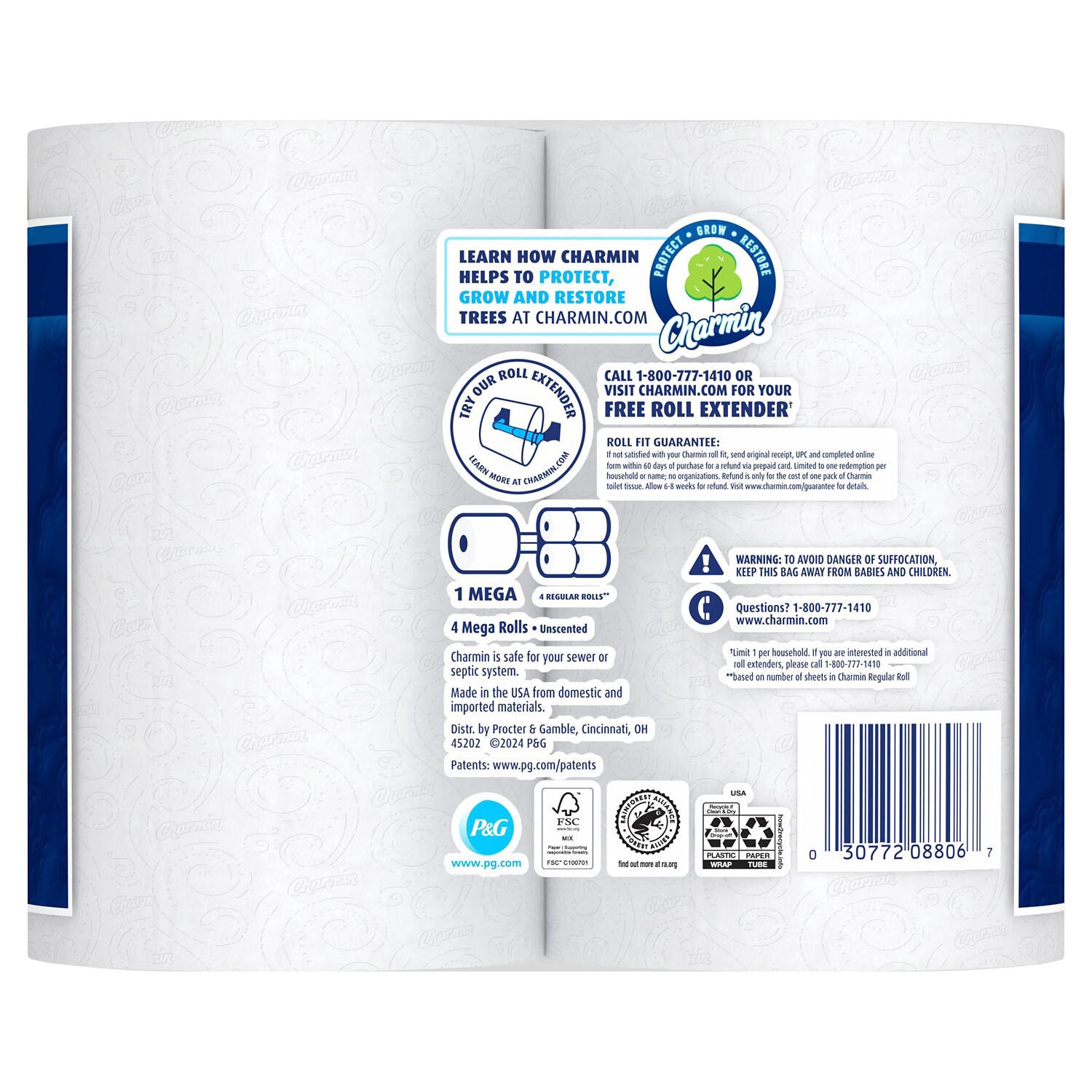 slide 4 of 15, Charmin Ultra Soft Toilet Paper 4 Mega Rolls, 224 sht