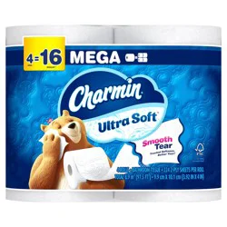 Charmin Ultra Soft Toilet Paper 4 Mega Rolls