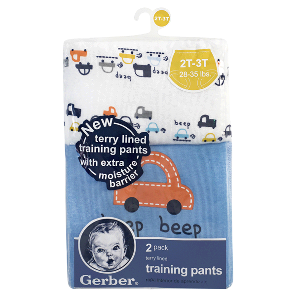 slide 1 of 1, Gerber Training Pants with Extra Moisture Barrier, Boy, 2 ct