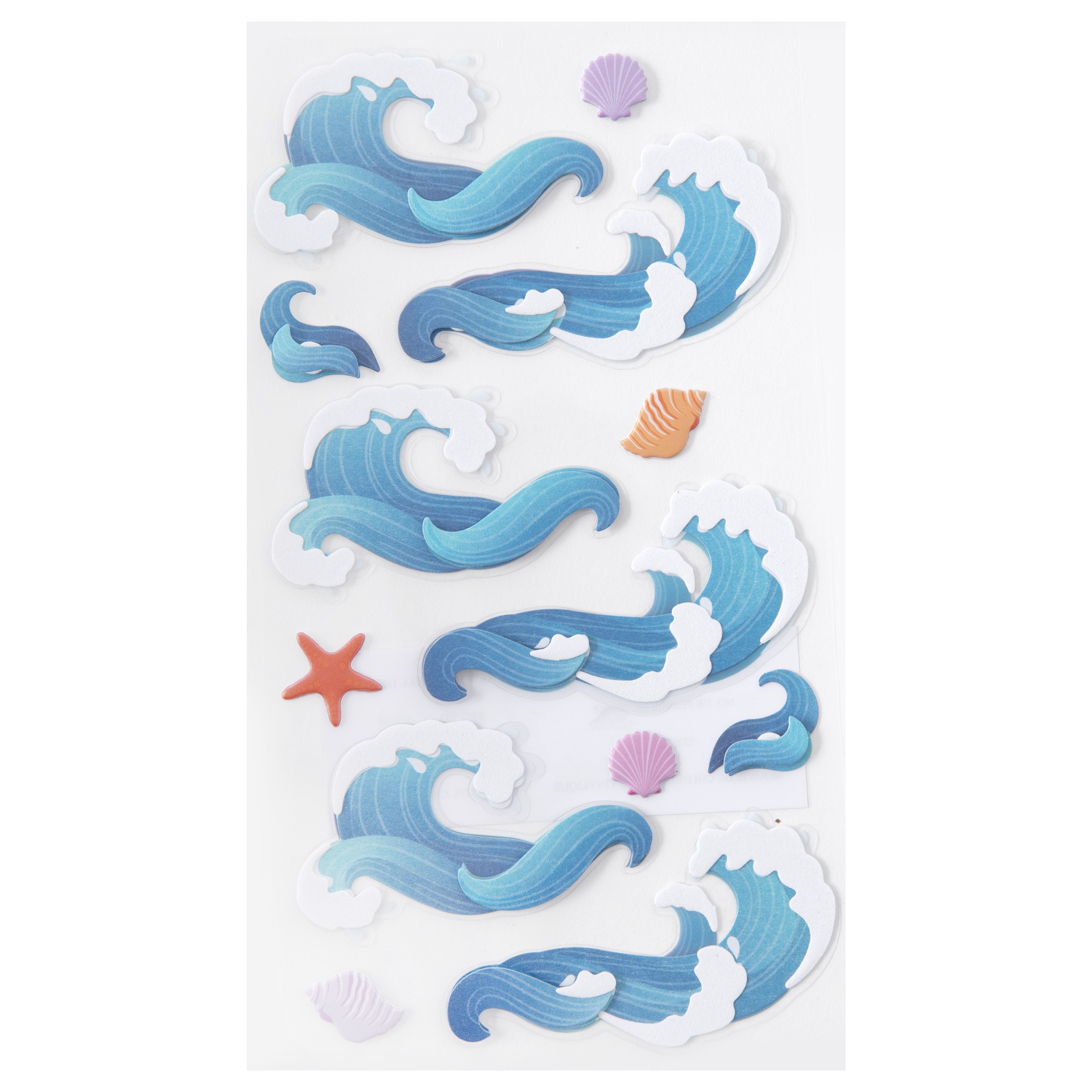 slide 3 of 5, Waves & Shells Dimensional Stickers By Recollections, 4 in x 8.5 in