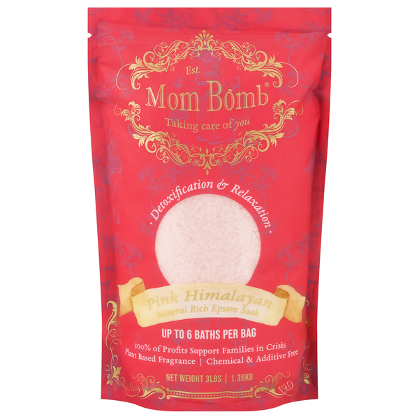 slide 1 of 1, Mom Bomb Mineral Rich Pink Himalayan Epsom Salt, 3 lb