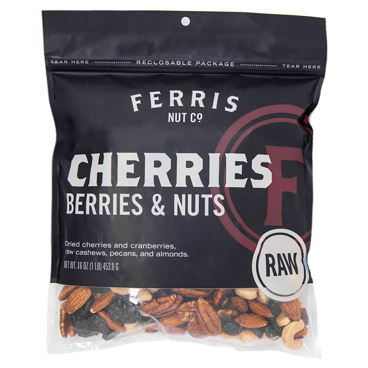slide 1 of 1, Ferris Coffee & Nut Co. Cherries Berries & Nuts Raw Mix, 16 oz