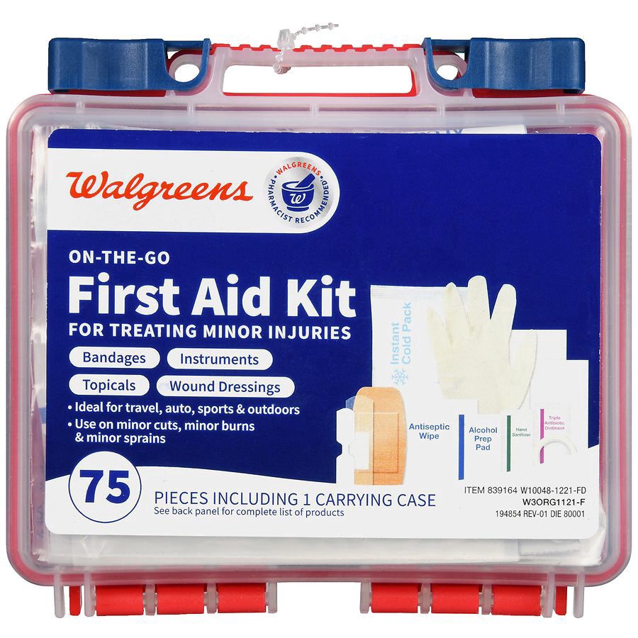slide 5 of 5, Walgreens On-The-Go First Aid Kit, 1 ct