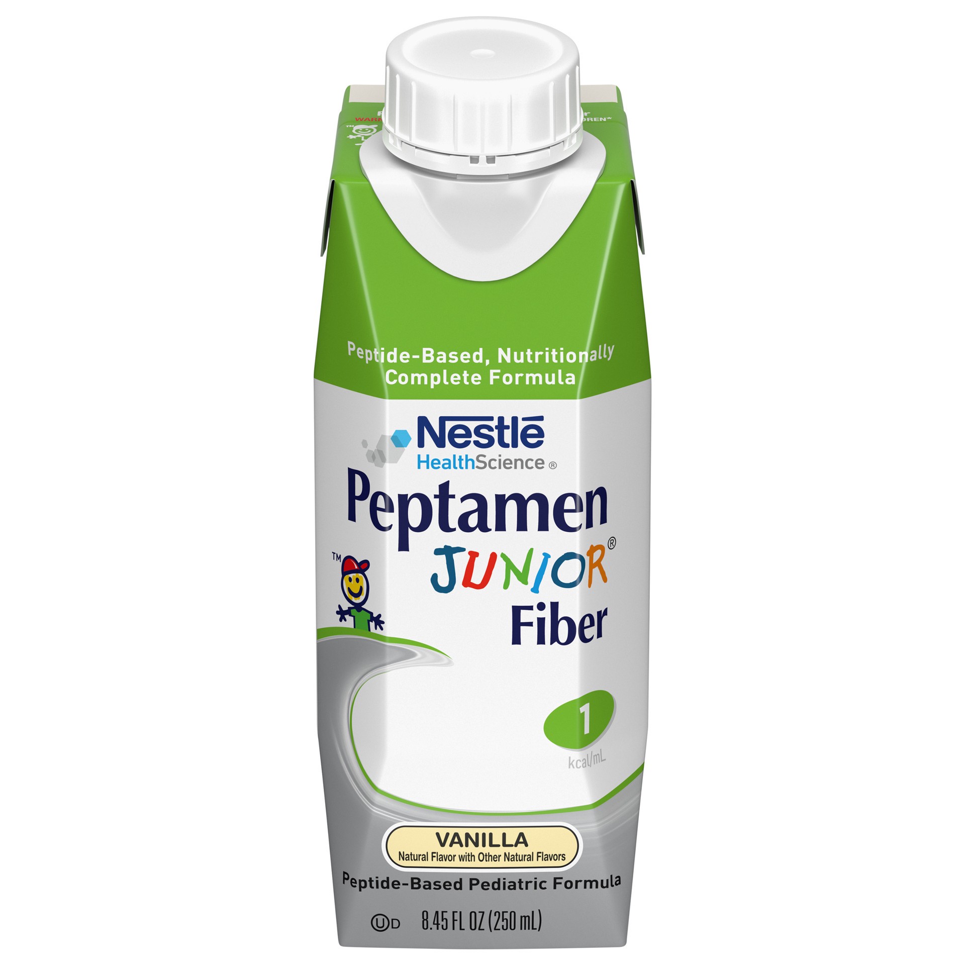 slide 1 of 5, PEPTAMEN JUNIOR FIBER Vanilla 8.45 fl. oz. Carton, 8.45 fl oz