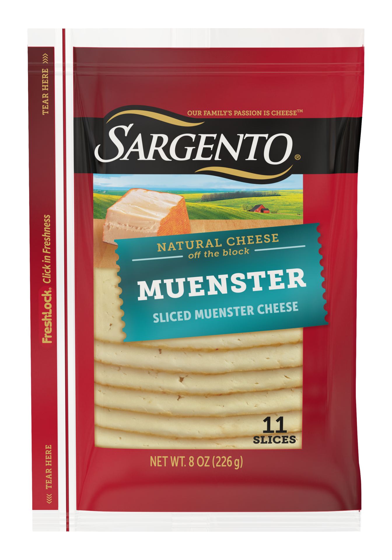 slide 1 of 5, Sargento Natural Muenster Cheese 11 ea, 8 oz
