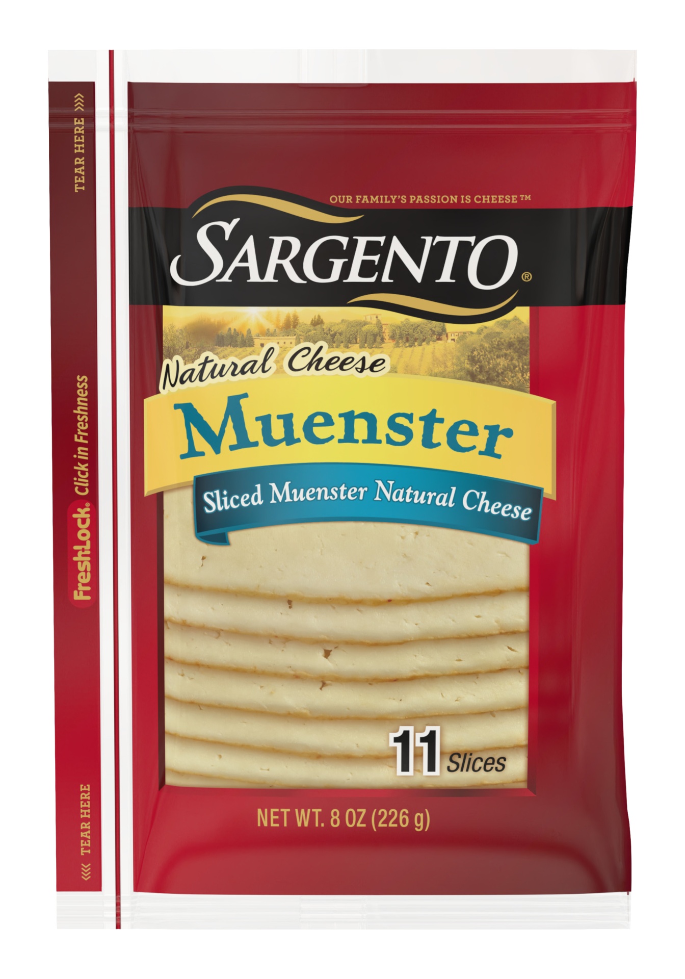 slide 1 of 7, Sargento Natural Muenster Deli-Style Sliced Cheese, 11 ct
