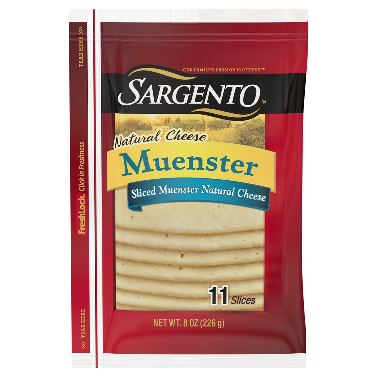 slide 1 of 5, Sargento Sliced Muenster Natural Cheese, 8 oz, 8 oz